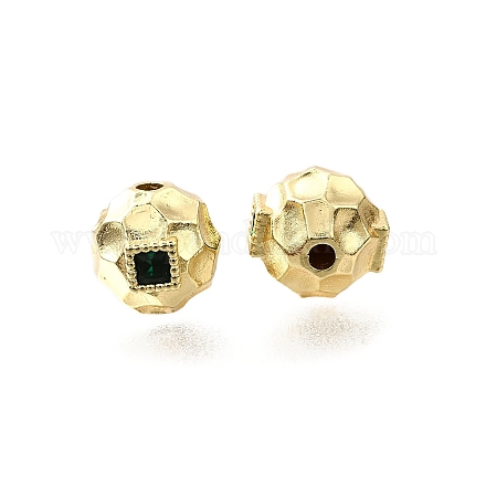 Латунные микро проложить кубического циркония бусы KK-V011-06A-G-1