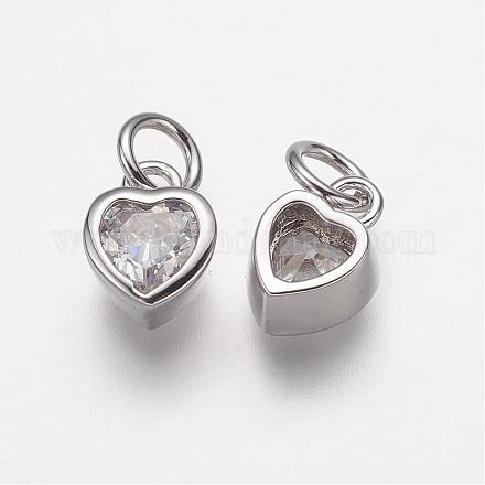 Латунь микро проложит класс Aaa кубического циркония подвески ZIRC-K059-10P-NR-1