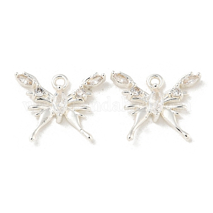 Латунные микропаве прозрачные подвески с фианитом KK-Z057-02S-1
