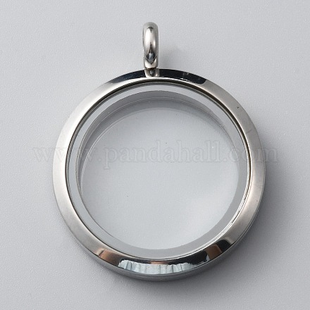 Подвески-медальоны из нержавеющей стали 304 STAS-WH0044-13B-P-1