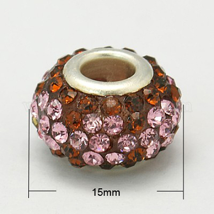 Cmолы Rhinestone Европейский бисером GPDL-C004-06S-1