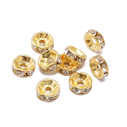 Rondelle латунь горный хрусталь Spacer бисер FS-WG29681-07-1