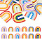 12Pcs 6 Style Spray Painted Alloy Enamel Pendants, Rainbow Charm, Mixed Color, 26x27x1.5mm, Hole: 2mm, 2pcs/style