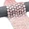 Natural Rose Quartz Beads Strands, Faceted, Star, with Seed Beads, 13~14.5x14~14.5x5.5~6mm, Hole: 1.2mm, about 27pcs/strand, 15.55''(39.5cm)