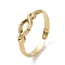 304 Stainless Steel Open Cuff Ring Finding, Ring Settings, Oval, Real 18K Gold Plated, US Size 7 1/4(17.5mm), Fit for 1.2mm