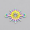 Ion Plating(IP) 201 Stainless Steel Links/Connectors, Laser Cut, Star, Rainbow Color, 15x20.5x1mm, Hole: 1.8mm