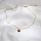 Simple Heart Pendant Necklace Stainless Steel for Women's Daily Wear