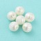 ABS Plastic Imitation Pearl Bead, Round, White, 8mm, Hole: 1.5mm, about 1023pcs/500g