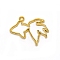 Zinc Alloy Pendants, for DIY Pendant Making, Fish, Golden, 26x29x2mm, Hole: 1.8mm
