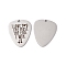 Non-Tarnish 201 Stainless Steel Pendants, Guitar Pick Charm, Laser Cut, with Word I Love You The Most The End I Win, Stainless Steel Color, 35x28x1.5mm, Hole: 2.2mm