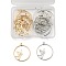 20Pcs 2 Colors Alloy Hollow Pendants, Ring with Paper Crane, Platinum & Light Gold, 28x25x1mm, Hole: 1.8mm, 10pcs/color