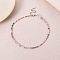 Bohemian Styles Faceted Round Glass Seed Beaded Necklaces for Women, Platinum, Dark Orchid, 16.06 inch(40.8cm)