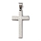 304 Stainless Steel Religion Bible Cross Pendants, Stainless Steel Color, 37x21x2.5mm, 8x5mm