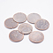 Metal Tags, Brass Stamping Blank Tag Pendants, Flat Round, Red Copper, 34x0.5mm, Hole: 1mm