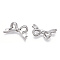 Alloy Pendants, Lead Free & Nickel Free & Cadmium Free, Bowknot, Platinum, 16x25.5x4.5mm, Hole: 2.2mm