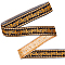 Ethnic Style Polyester Jacquard Leaf Ribbons, Orange, 1-1/4 inch(33mm)