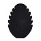 Velvet Necklace Display Stand, Jewelry Easel, with 5 Notches for Chains, Necklaces, Black, 28.1x20.1x1.05~22.1cm