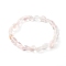 Natural Rose Quartz Beaded Stretch Bracelets for Kids, Tumbled Stone, Nuggets, Inner Diameter: 1-3/4~1-7/8 inch(4.3~4.7cm)