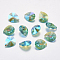 Faceted Glass Rhinestone Pendants, Imitation Austrian Crystal, teardrop, Aquamarine, 10x8x4.5mm, Hole: 1.2mm