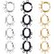 UNICRAFTALE 6 Pairs 3 Colors 304 Stainless Steel Hoop Earring Findings Earrings with Horizontal Loops Pin 0.9mm Multi-Rings Metal Hoop Earring Findings for Jewlery Making Hole 1.8mm