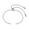Adjustable 304 Stainless Steel Cable Chains Bracelets Making, with Brass Bead, Stainless Steel Color, 9-3/8 inch(23.8cm)