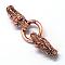 Alloy Spring Gate Rings, O Rings, with Cord Ends, Dragon, Red Copper, 6 Gauge, 80mm