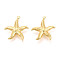 Brass Pendants, Cadmium Free & Lead Free, Starfish, Real 18K Gold Plated, 32.5x30x7.5mm, Hole: 1.6mm