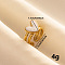 Simple Fashion 304 Stainless Steel Enamel Cuff Ring, Heart Wide Band Open Ring for Women, Golden