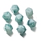 Acrylic Beads, Imitation Gemstone Beads, Polygon, Faceted, Medium Turquoise, 10x10x10mm, Hole: 1.5mm, about 570pcs/500g