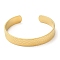 Ion Plating(IP) 304 Stainless Steel Bangles, Cuff Bangles, Jewelry for Women, Real 18K Gold Plated, Inner Diameter: 2-1/8~2-3/8 inch(5.4~5.9cm)