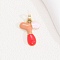 Alloy Enamel Pendants, Letter Charm, Golden, Letter T, 24x17x4mm, Hole: 3.5x2.5mm