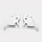 Non-Tarnish 304 Stainless Steel Kitten Pendants, Cat Silhouette Shape with Heart, Stainless Steel Color, 17x22x1.1mm, Hole: 1.5mm