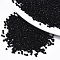 Glass Seed Beads, Fit for Machine Eembroidery, Opaque Colours Luster, Round, Black, 2x1.5mm, Hole: 1mm, about 30000pcs/bag