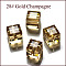 K9 Glass, Imitation Austrian Crystal Beads, Grade AAA, Faceted, Cube, Gold, 5~5.5x5~5.5x5~5.5mm(size within the error range of 0.5~1mm), Hole: 0.7~0.9mm