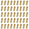 UNICRAFTALE 80Pcs Alloy Tube Beads Antique Golden Tibetan Style Metal Loose Beads 5mm Large Hole Beads Column with Sun and Star Curved Tube Spacer Beads for Necklace DIY Jewelry Making