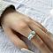 Transparent Acrylic Finger Rings, Cloud, White, Inner Diameter: 16mm