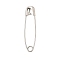 304 Stainless Steel Brooch Pin Kilt Pins, Stainless Steel Color, 32.5x7x3mm, Hole: 2.6mm