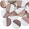Resin & Wood Pendants, Flat Round, Creamy White, 28.5x3.5~4mm, Hole: 1.5mm, 10pcs/box
