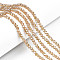 Electroplate Glass Beads Strands, AB Color Plated, Faceted, Rondelle, Goldenrod, 10x8mm, Hole: 1mm, about 60~61pcs/strand, 46~48cm