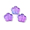 Transparent Glass Beads, Star, Baking Paint, Medium Orchid, 14x15x5mm, Hole: 1.2mm