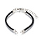 Nylon Necklace Making, with Brass Findings, Platinum, 6 inch~6-1/4 inch(15~16cm), 3mm, Hole: 2mm