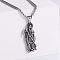 Retro European American Punk Hip-hop Death Stainless Steel Pendant Necklaces, Stainless Steel Color