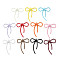 Spray Painted Alloy Pendants, Bowkont Charms, Mixed Color, 42.5x35.5x4.5mm, Hole: 1.8mm