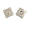 Zinc Alloy Purse Snap Clasps, Magnetic Clasps, Closure for Purse Handbag, Platinum, 1.9x1.9x0.55cm