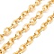 Oxidation Aluminum Cable Chains, Unwelded, with Spool, Golden, 13x10x2.5mm, about 65.62 Feet(20m)/Roll