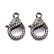 Alloy Rhinestone Lobster Claw Clasps, Jet Hematite, Gunmetal, 31x22x7mm, Hole: 3mm
