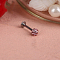 316L Surgical Stainless Steel Round Ball Threadless Labrets, with Polymer Clay Rhinestone, Stainless Steel Color, Light Rose, 8mm, Pin: 1.2mm, Head: 4mm