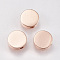Brass Beads, Flat Round, Rose Gold, 8x2.5mm, Hole: 1.5mm
