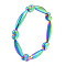 Ion Plating(IP) 201 Stainless Steel Finger Ring for Women, Rainbow Color, US Size 8(18.1mm)