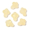 Transparent Spray Paint Glass Beads, Cross, Yellow, 14.5x11.5x3.5mm, Hole: 1mm